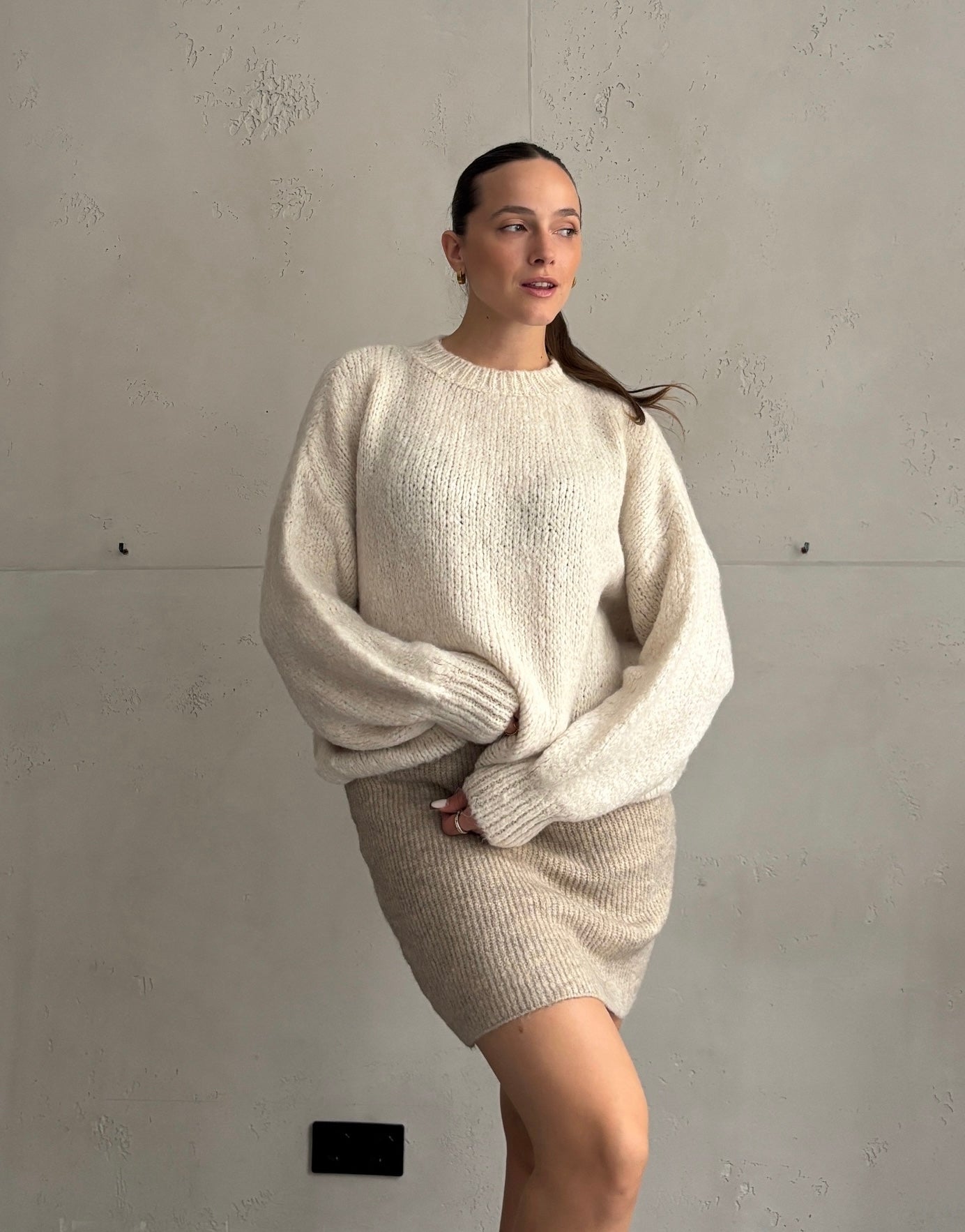Oversize-Pullover mit weitem Ärmel und Bündchen