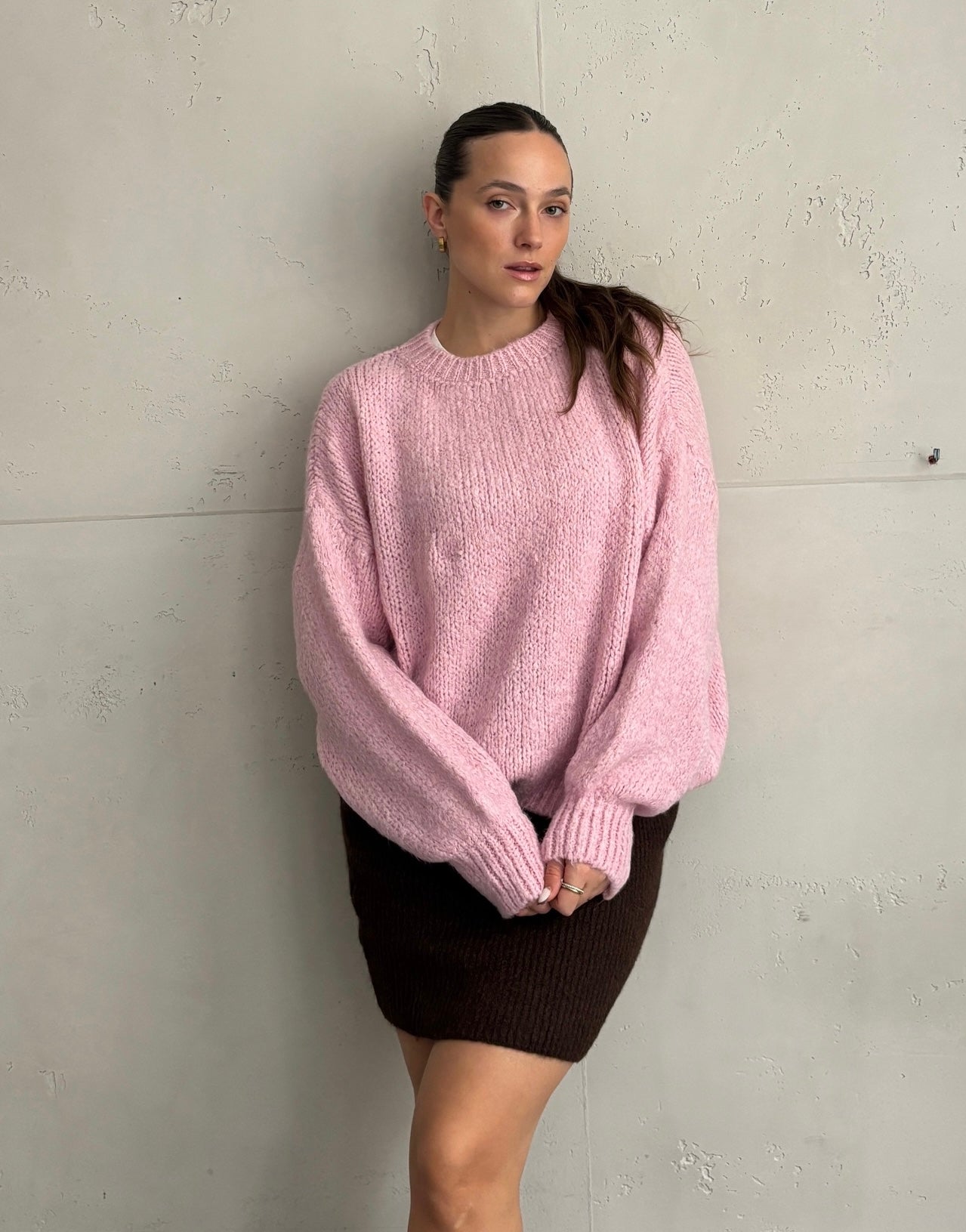 Oversize-Pullover mit weitem Ärmel und Bündchen