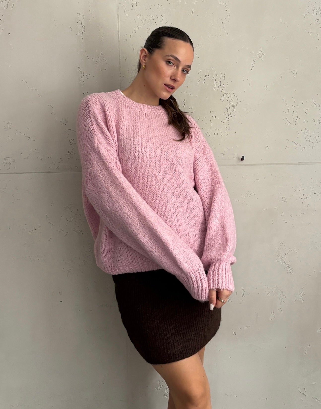 Oversize-Pullover mit weitem Ärmel und Bündchen