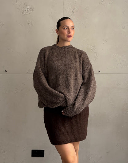 Oversize-Pullover mit weitem Ärmel und Bündchen