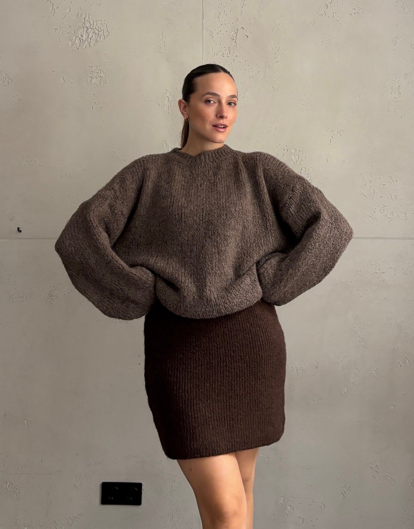 Oversize-Pullover mit weitem Ärmel und Bündchen