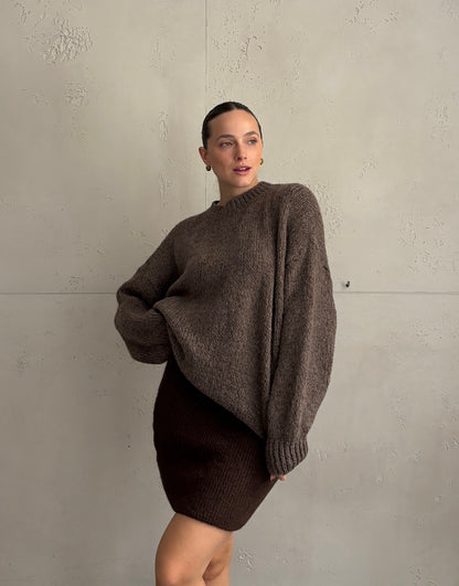 Oversize-Pullover mit weitem Ärmel und Bündchen