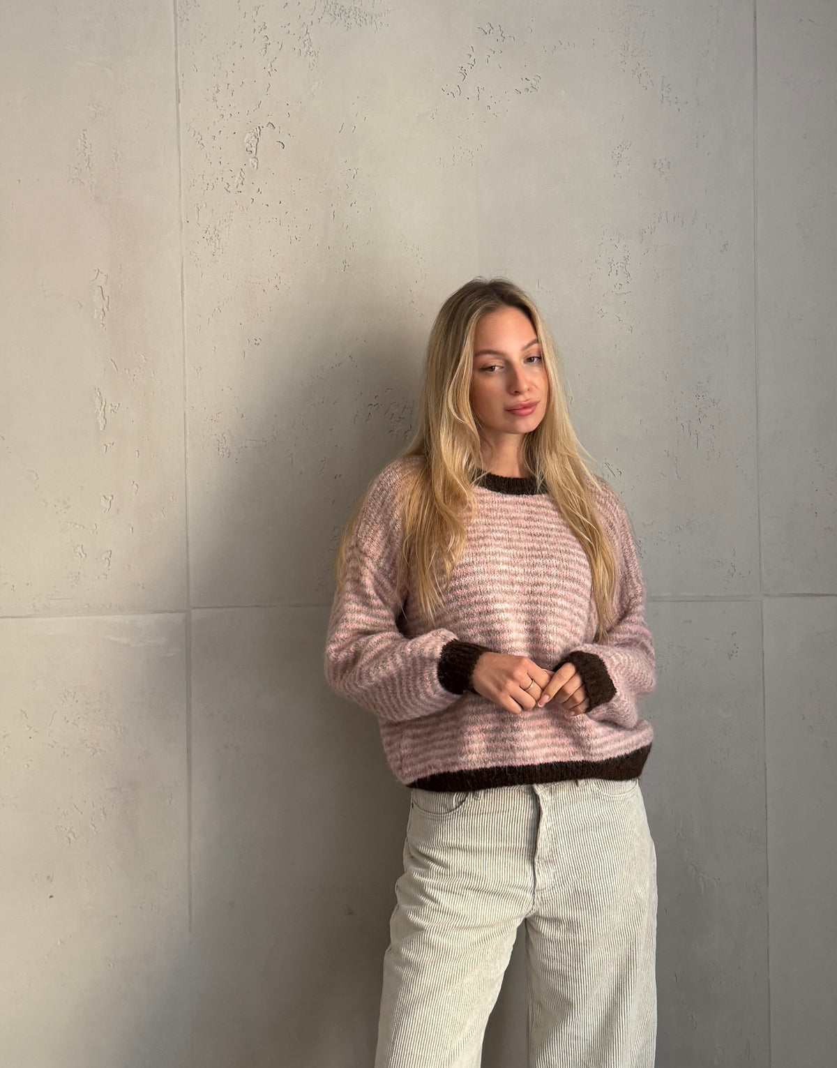 Feingestreifter Pullover