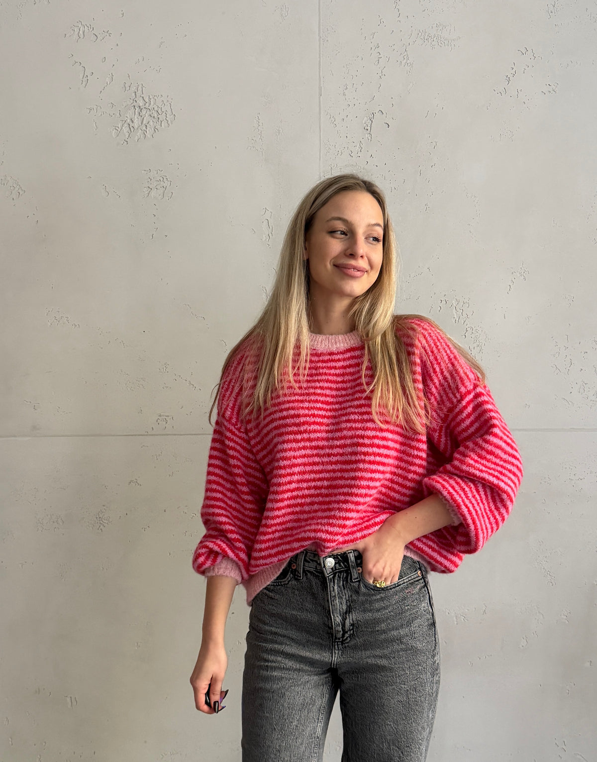 Feingestreifter Pullover