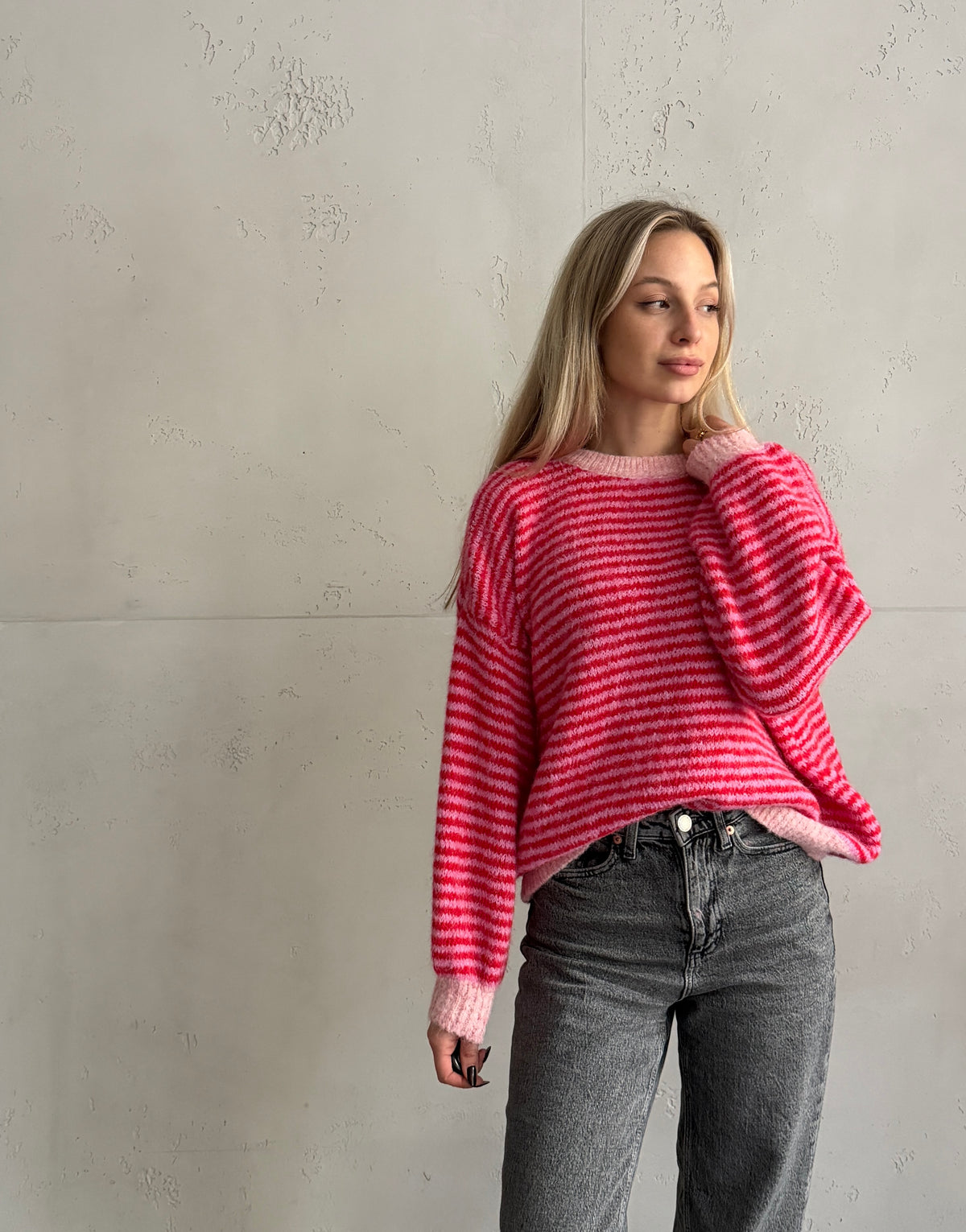 Feingestreifter Pullover