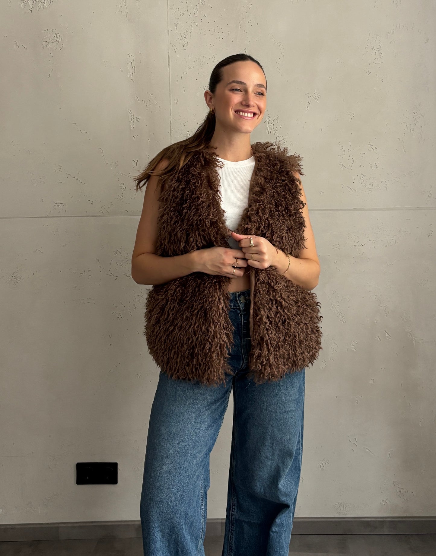 Fluffy Kunstfellweste