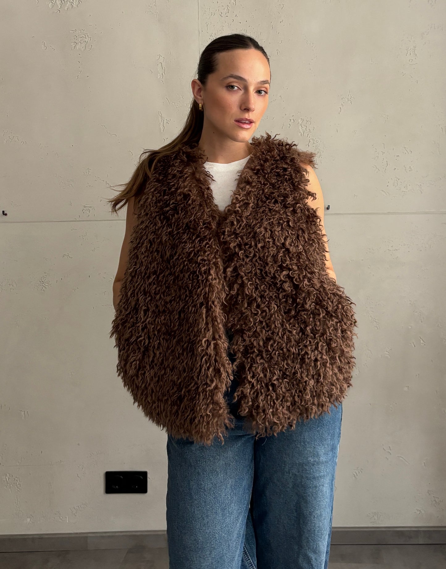 Fluffy Kunstfellweste
