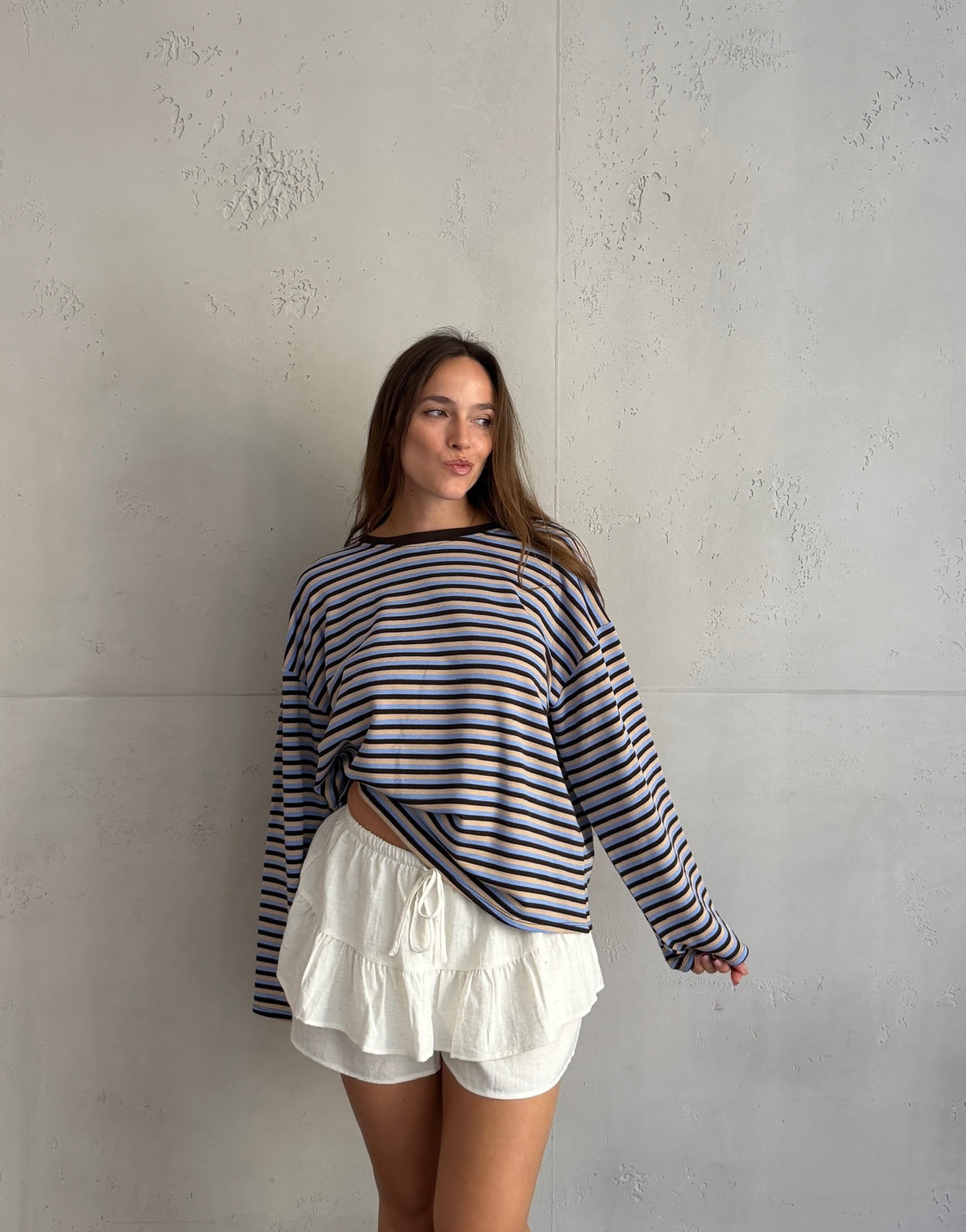 Bunt gestreiftes Longsleeve