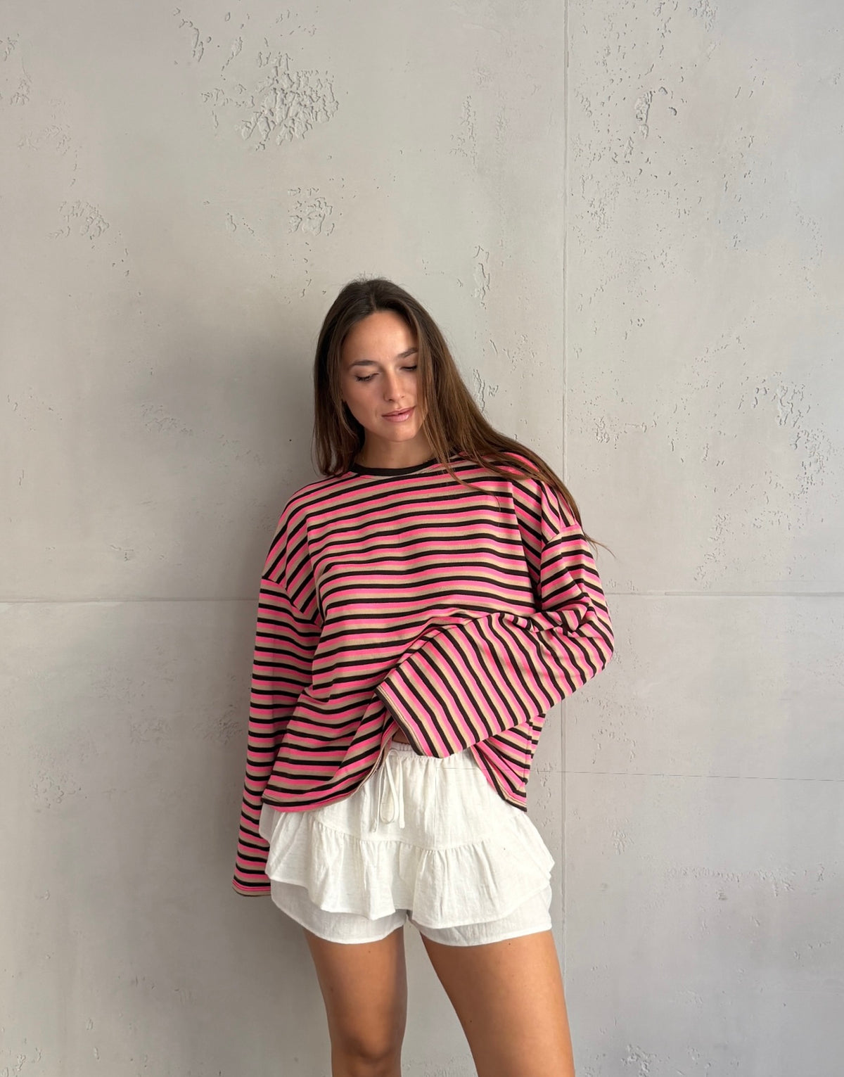 Bunt gestreiftes Longsleeve