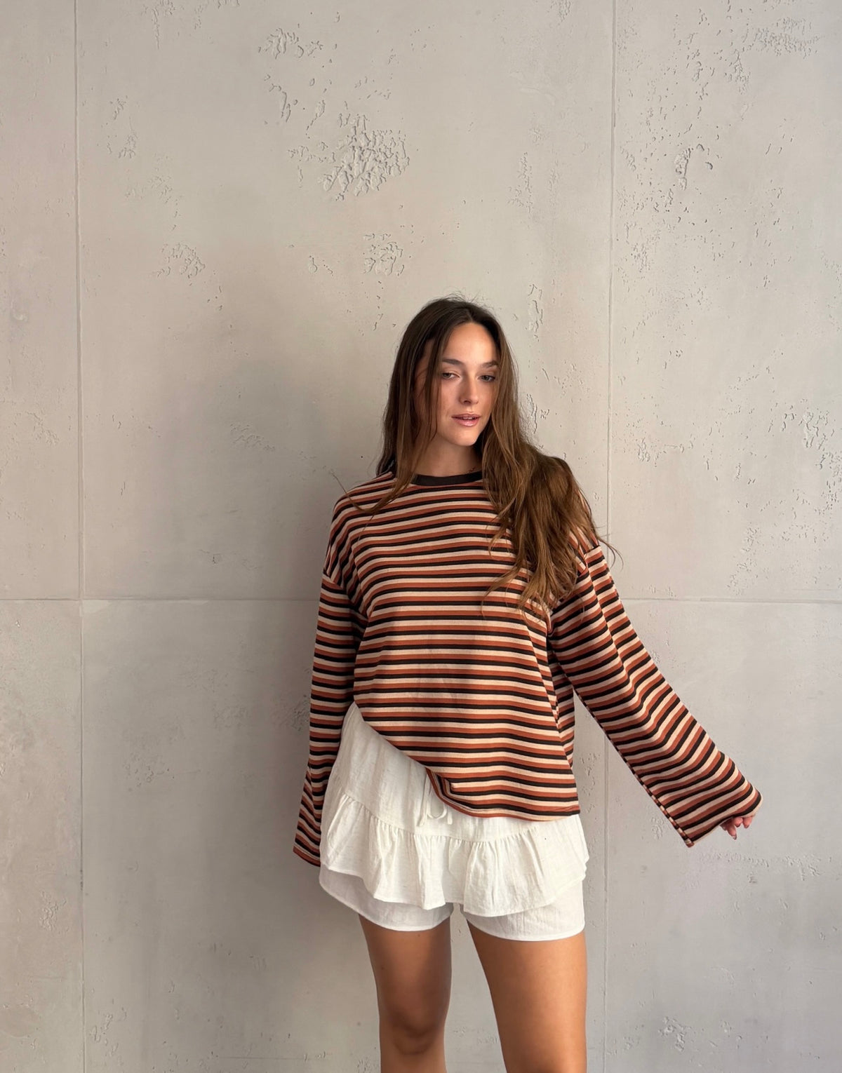 Bunt gestreiftes Longsleeve