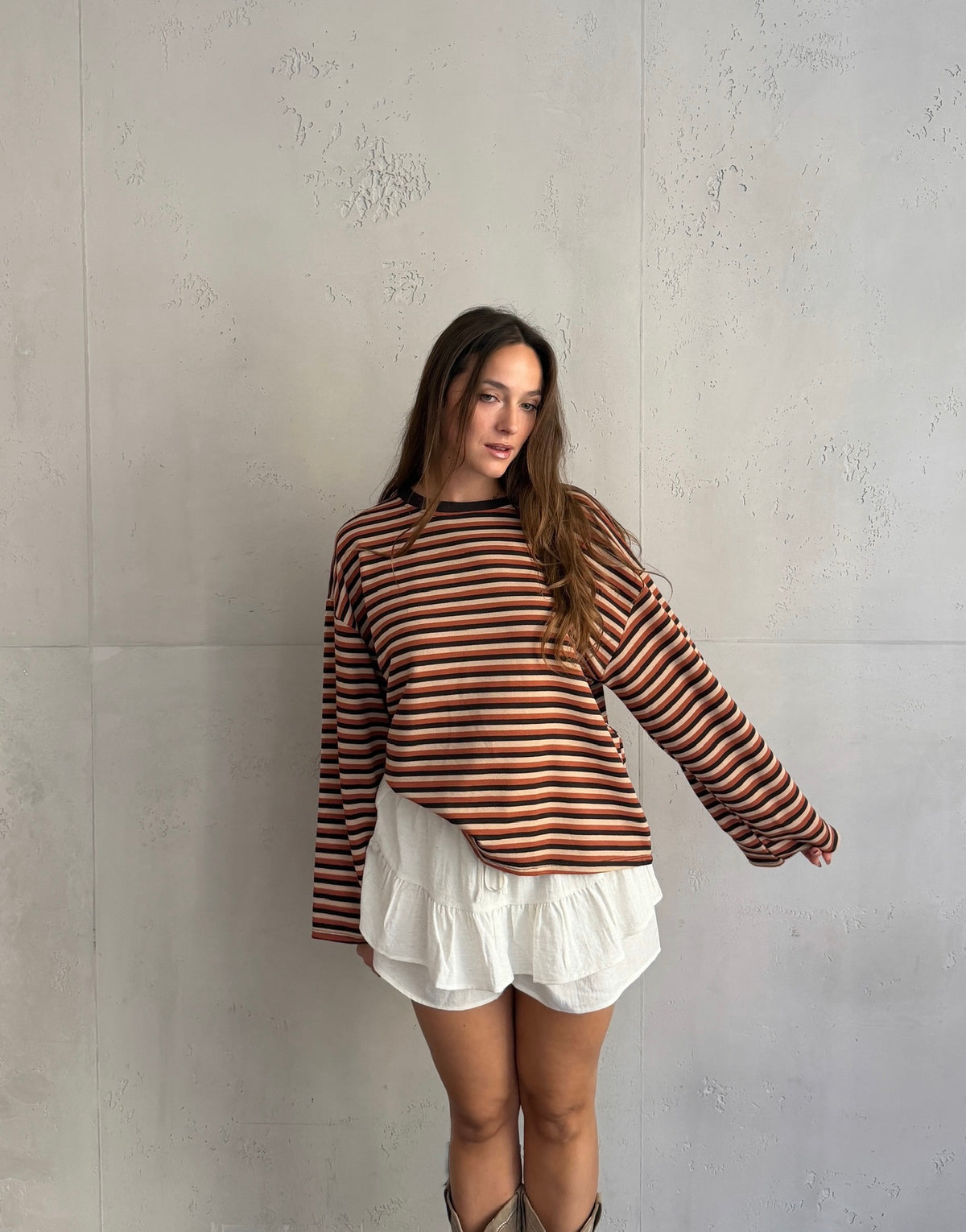 Bunt gestreiftes Longsleeve