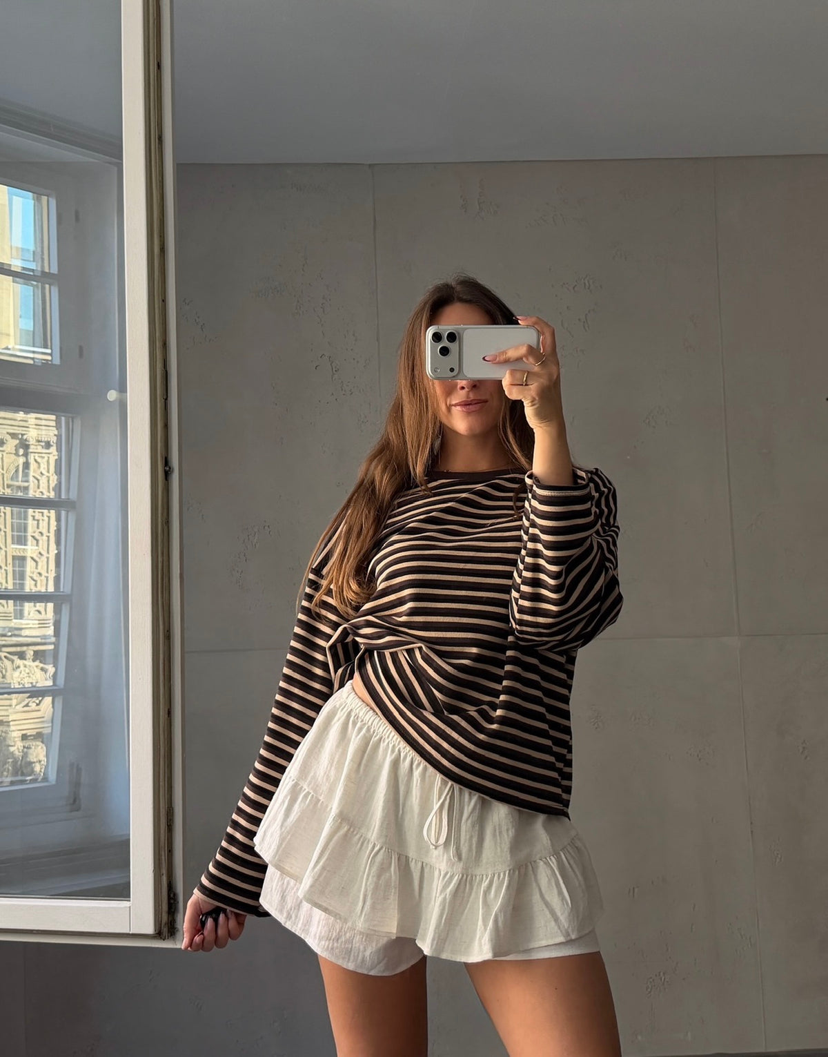Bunt gestreiftes Longsleeve