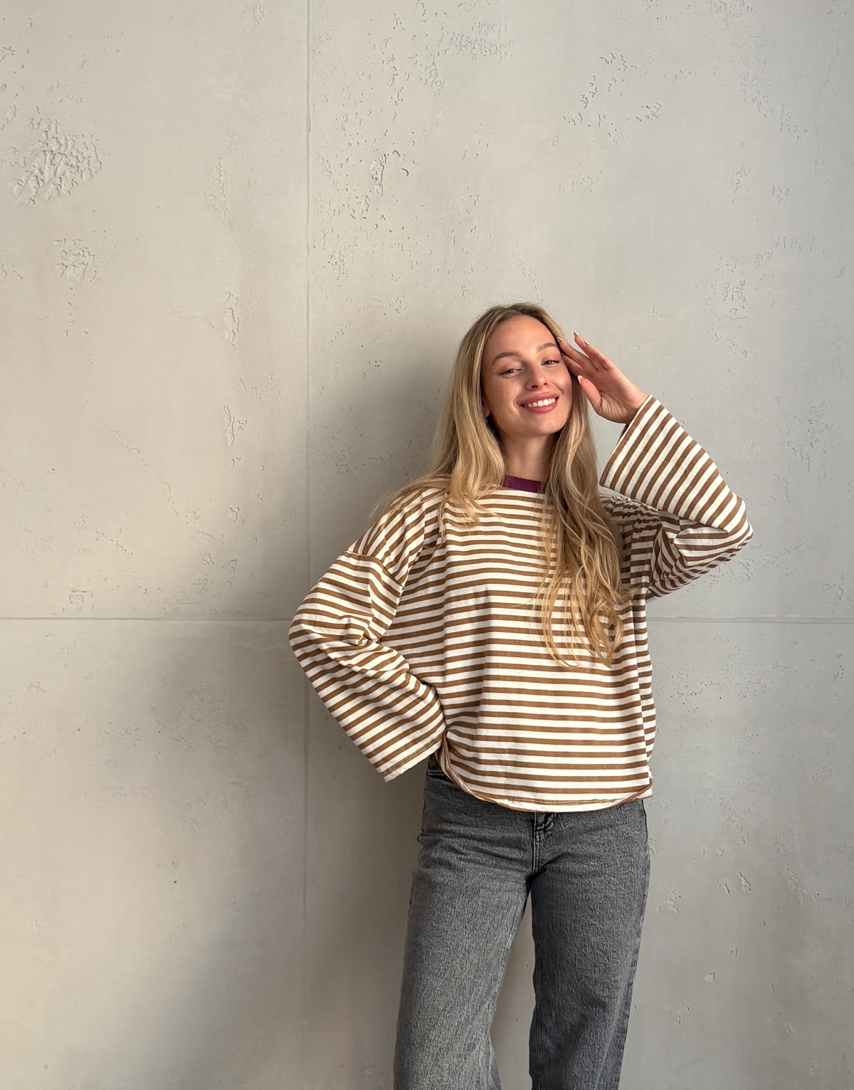 Gestreiftes Basic Longsleeve Shirt
