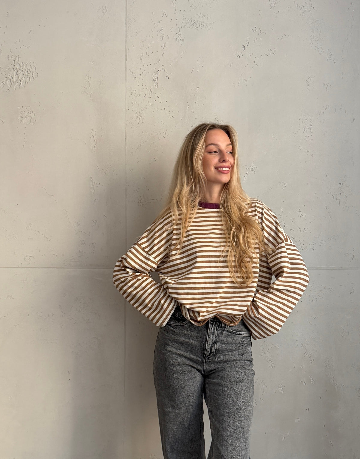 Gestreiftes Basic Longsleeve Shirt