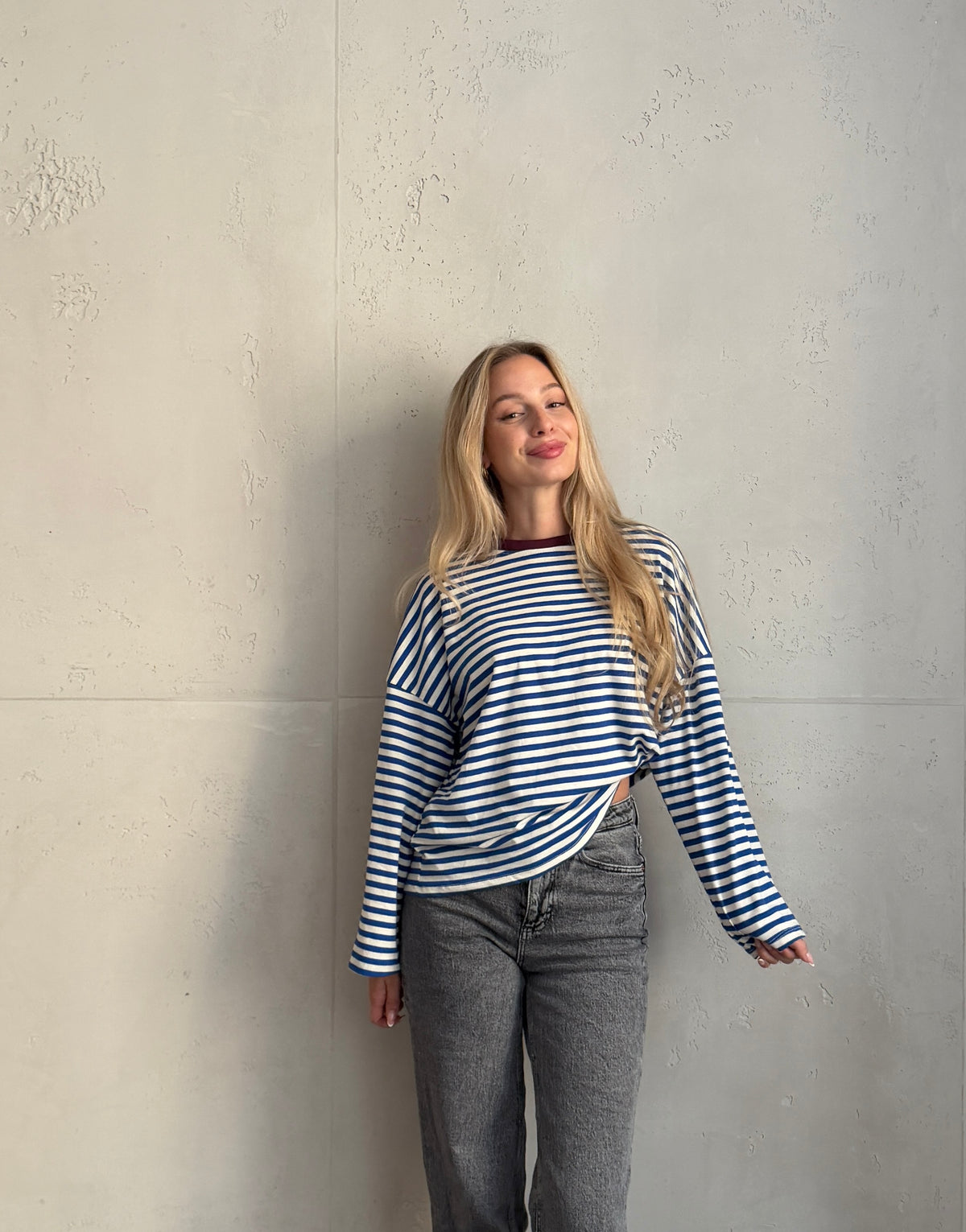 Gestreiftes Basic Longsleeve Shirt