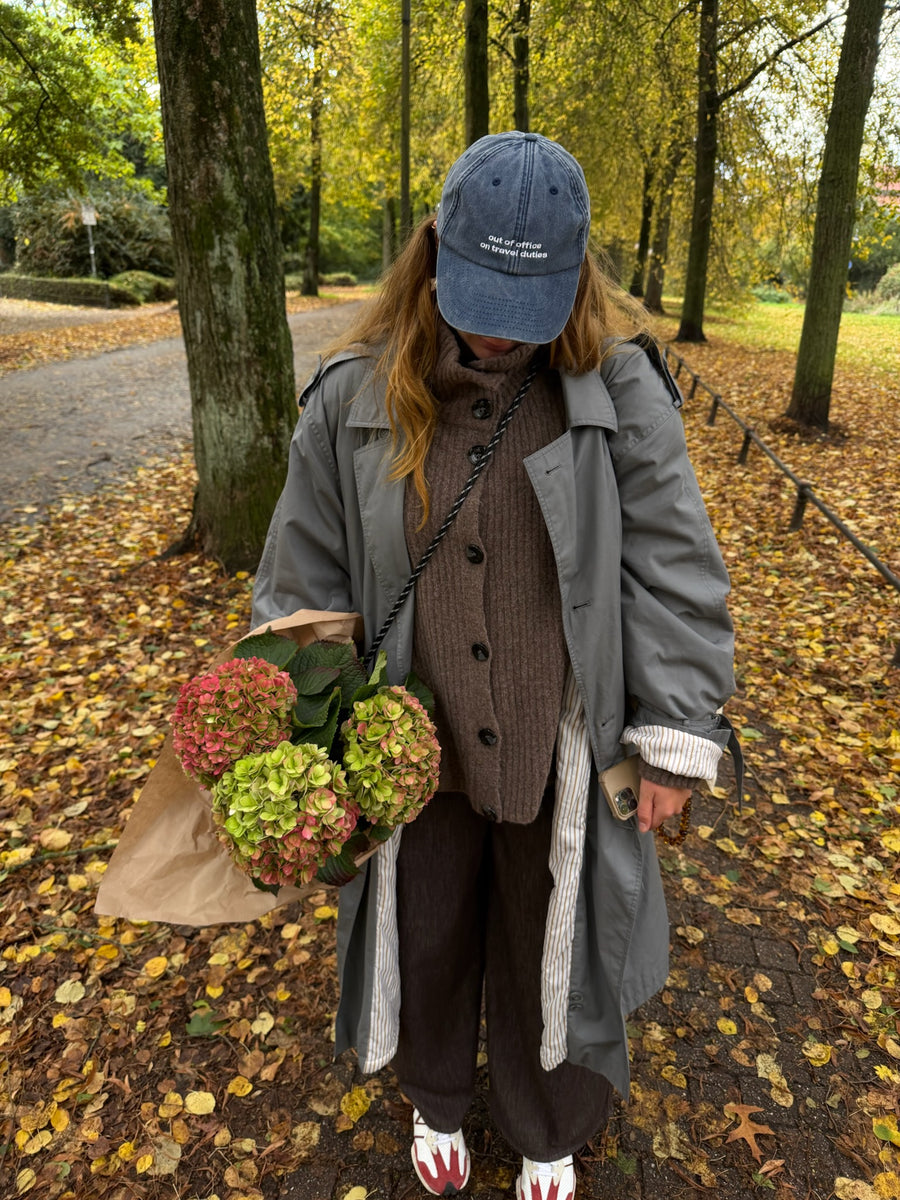 Gerippte Strickjacke mit Alpaka