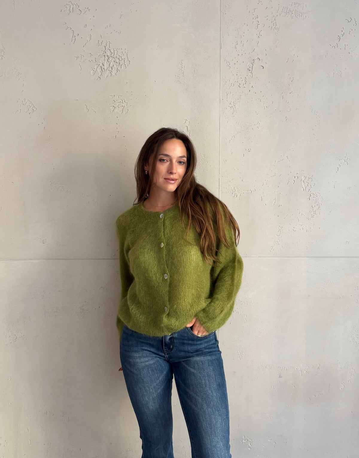 80% Mohair Strickjacke