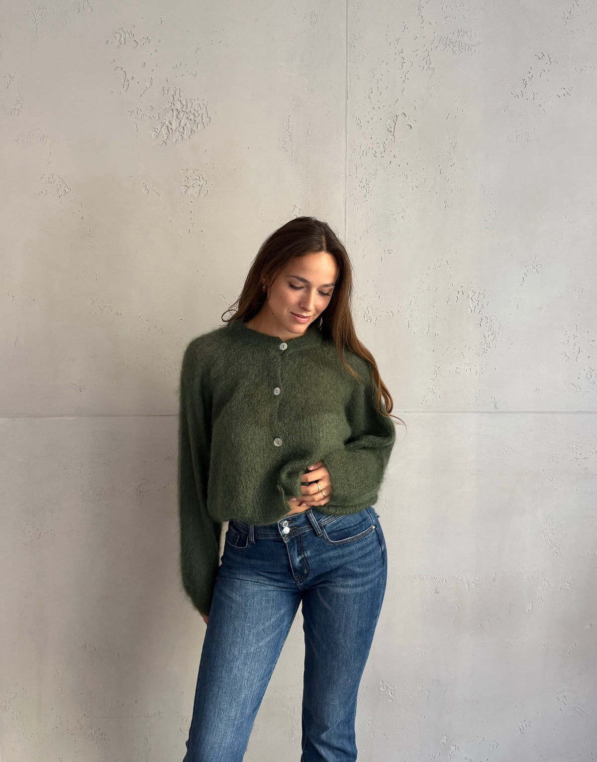 80% Mohair Strickjacke