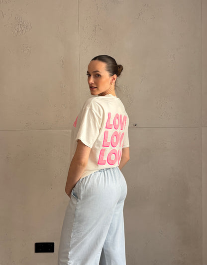 T-Shirt mit Love Print