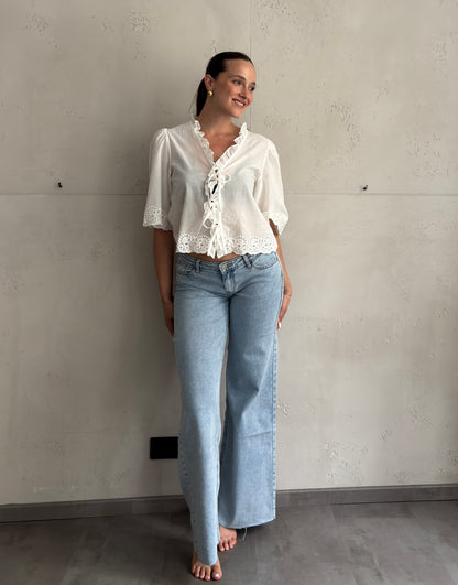 Low Waist Wide Leg Jeans