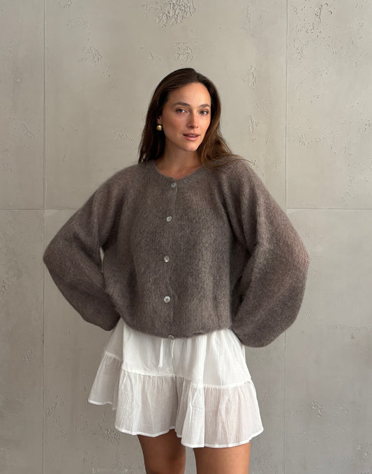 80% Mohair Strickjacke