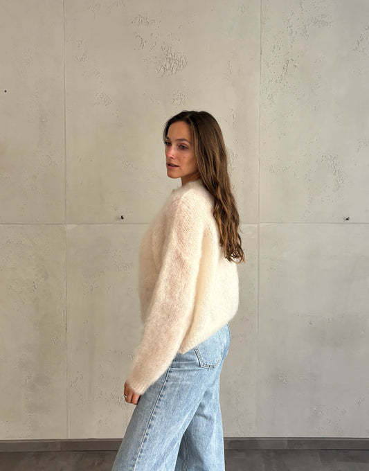 Mohair Strickjacke für den Abend