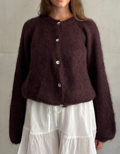 80% Mohair Strickjacke