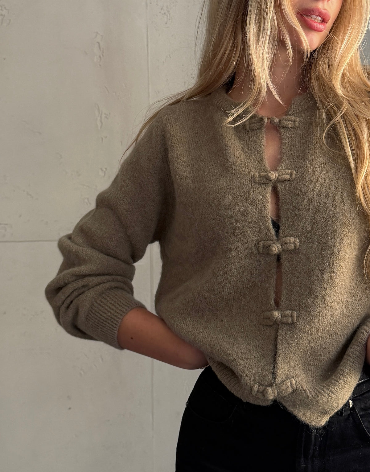 Napoleon Cardigan mit Alpaka