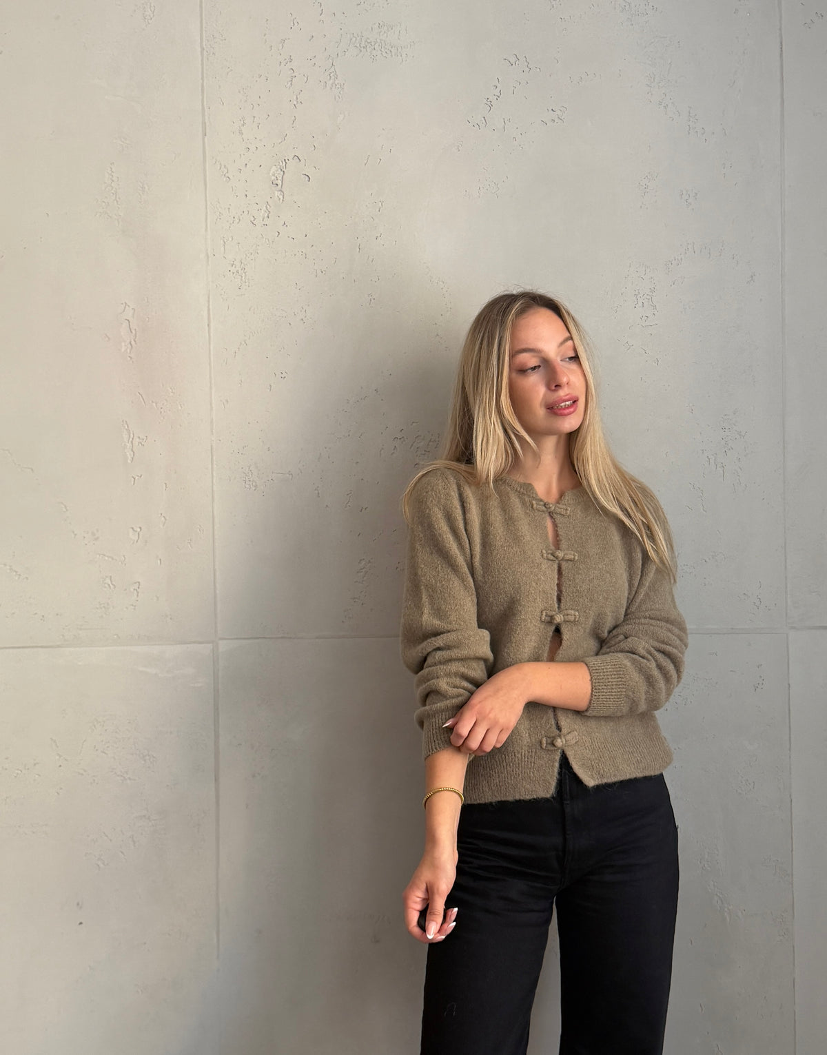 Napoleon Cardigan mit Alpaka