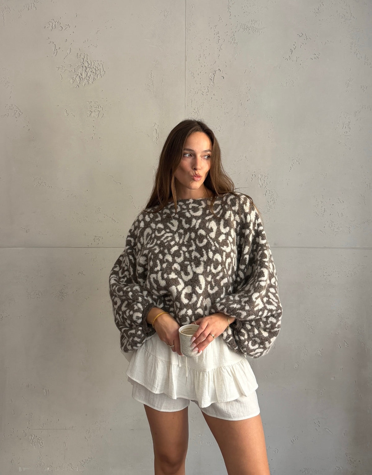 Leo Pullover mit Fledermausärmeln