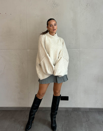 Stehkragen Strickpullover