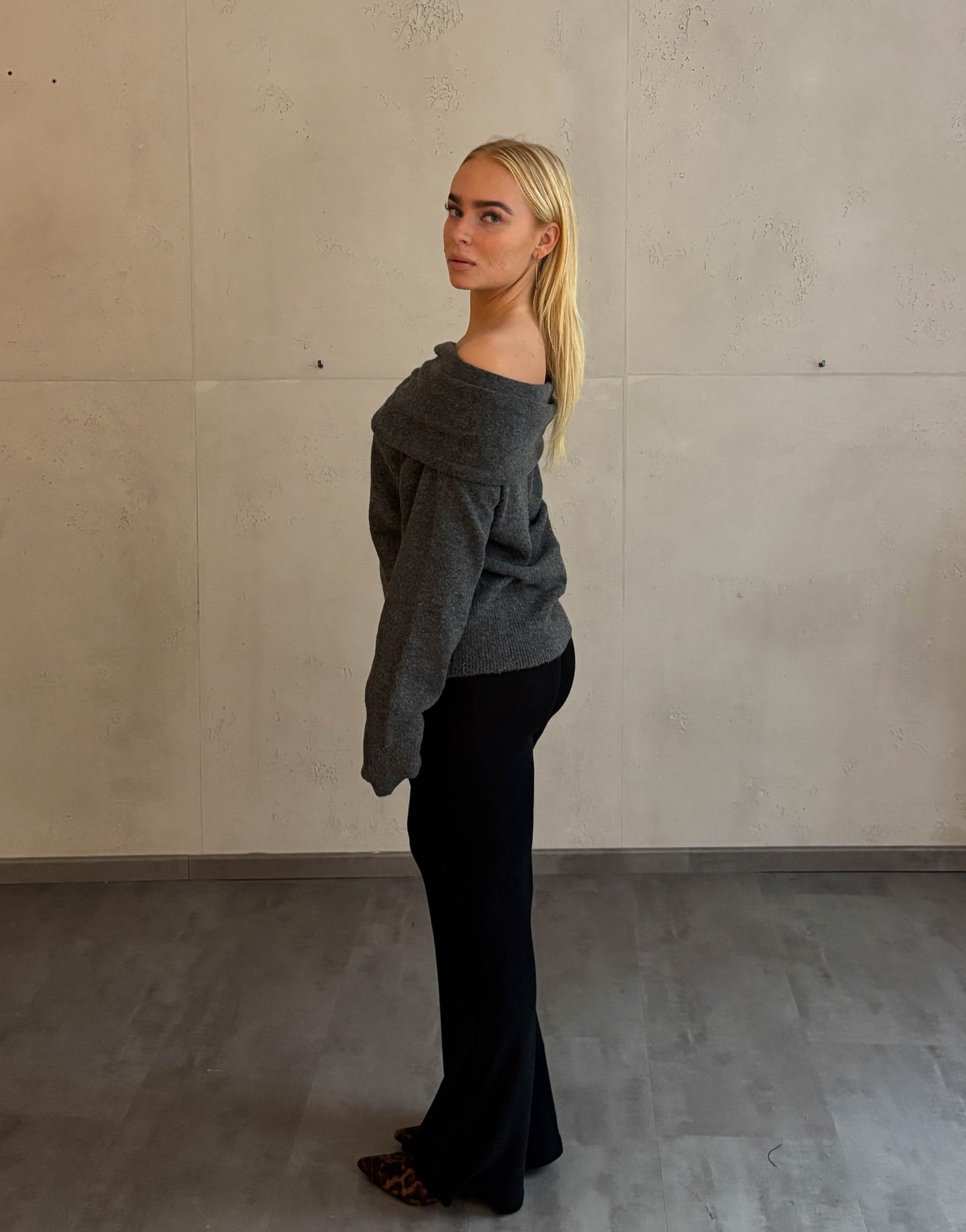 Leggings mit Lurex und Schlag