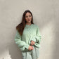 Pullover mit Zopfmuster in mint 