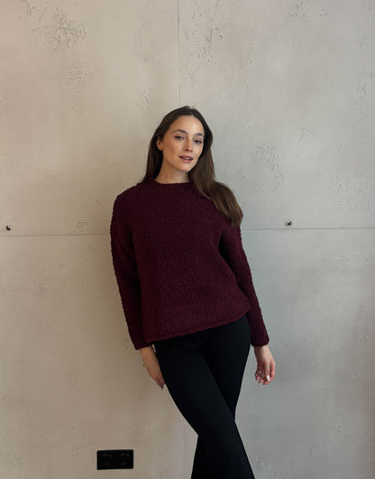 Schmaler Boucle Pulli