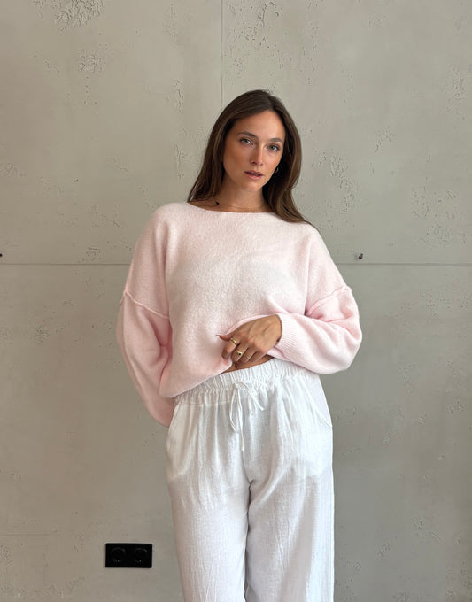 Weicher Switch Pullover mit dezenter Außennaht