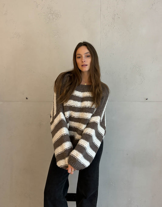 Oversize Streifenpullover