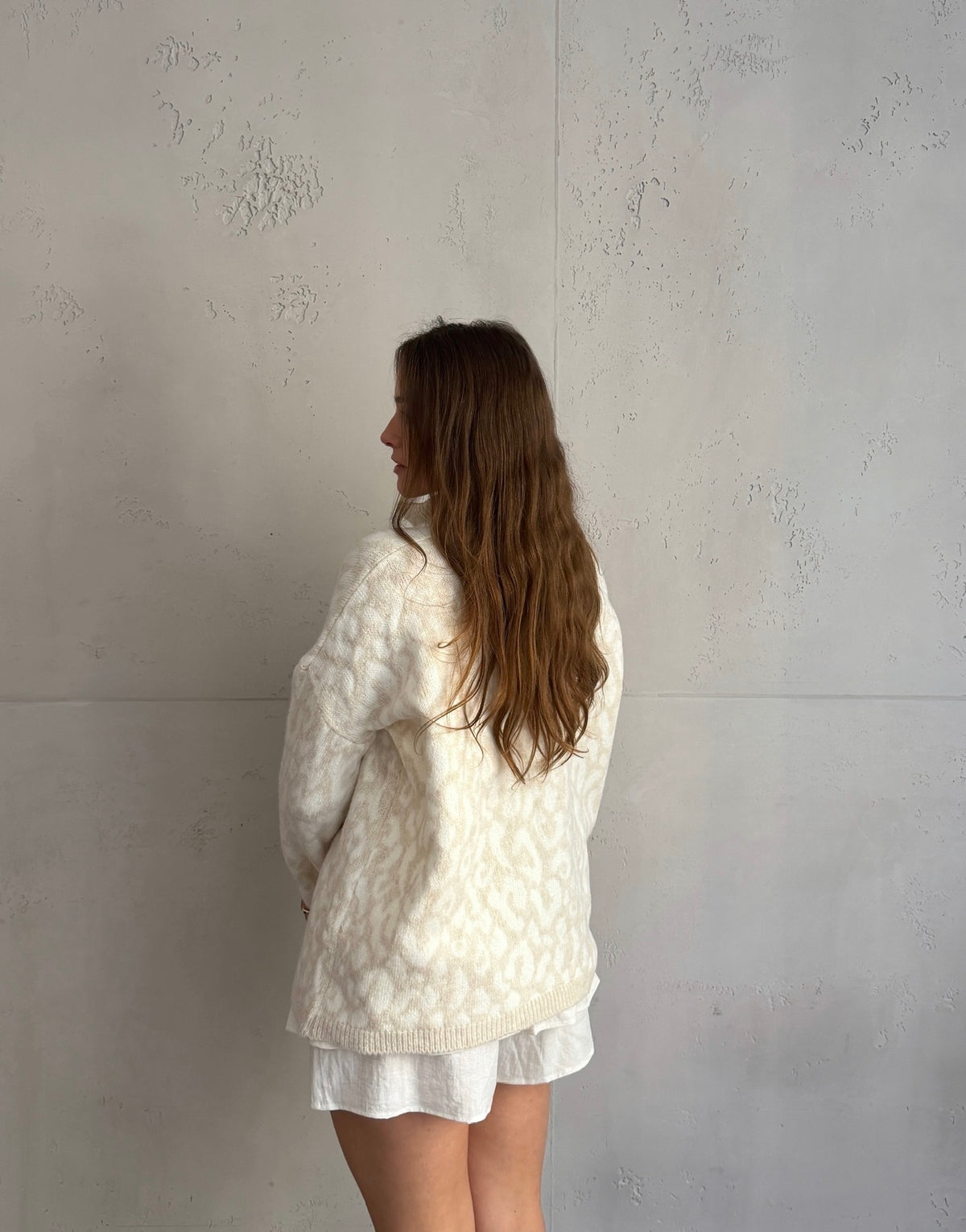 Leo Zip-Strickjacke mit Stehkragen