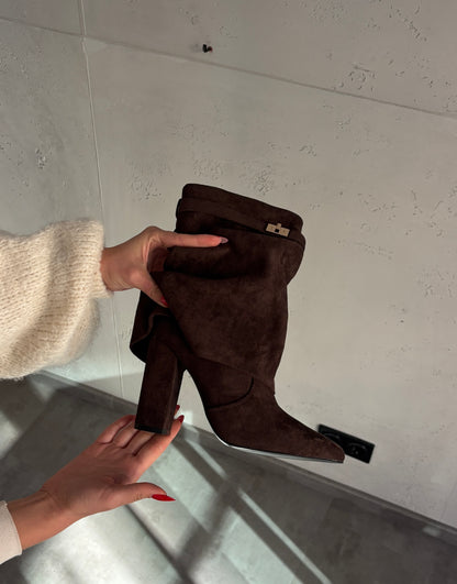 Cowboy Stiefel kurz - coffee