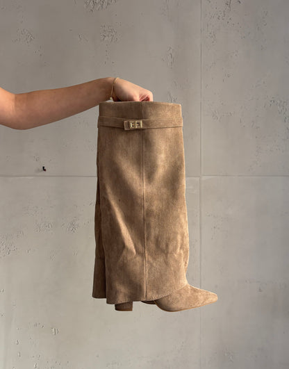 Cowboy Stiefel hoch – Beige