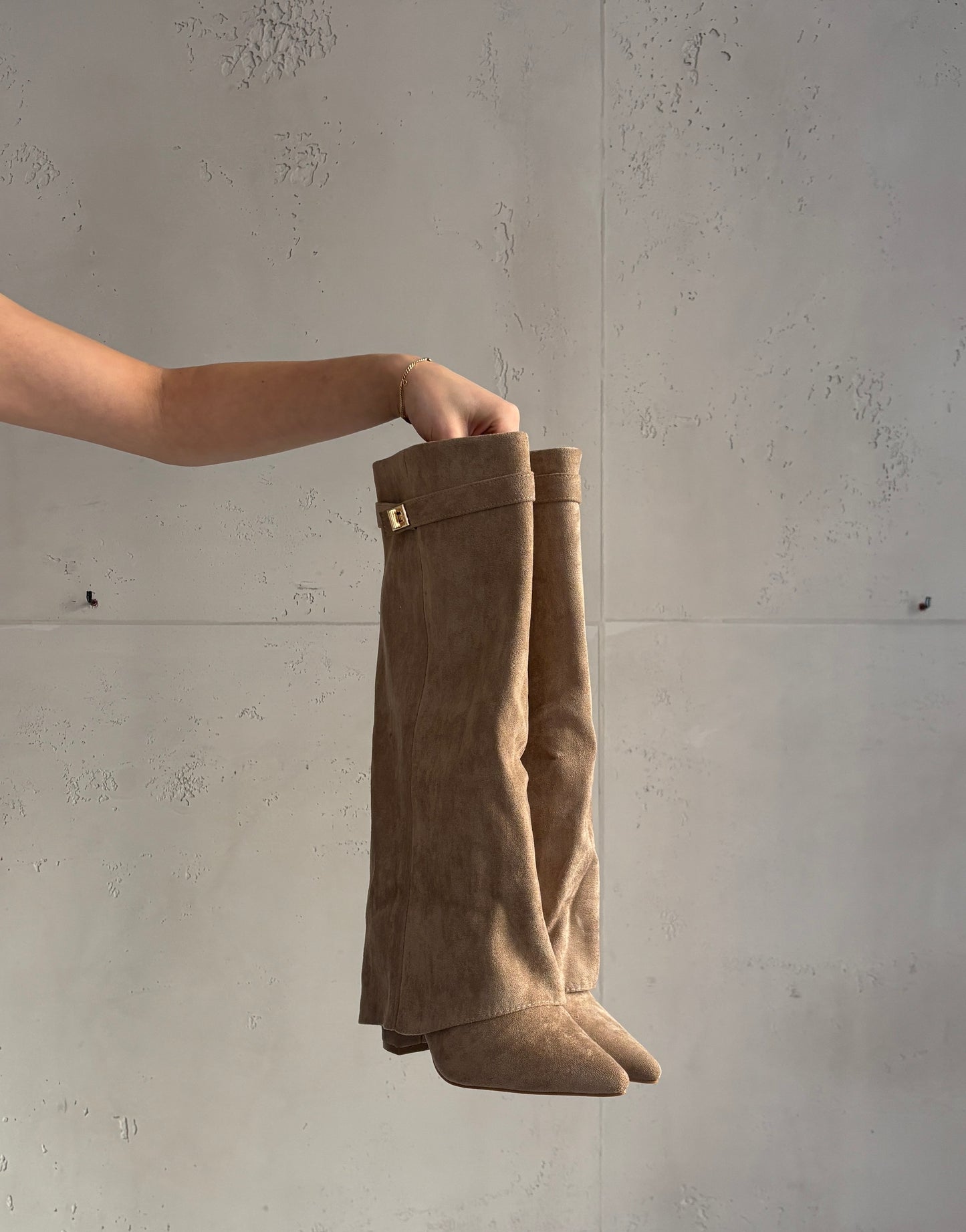 Cowboy Stiefel hoch – Beige