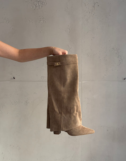 Cowboy Stiefel hoch – Beige
