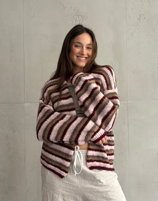 Colorful Stripe Cardigan