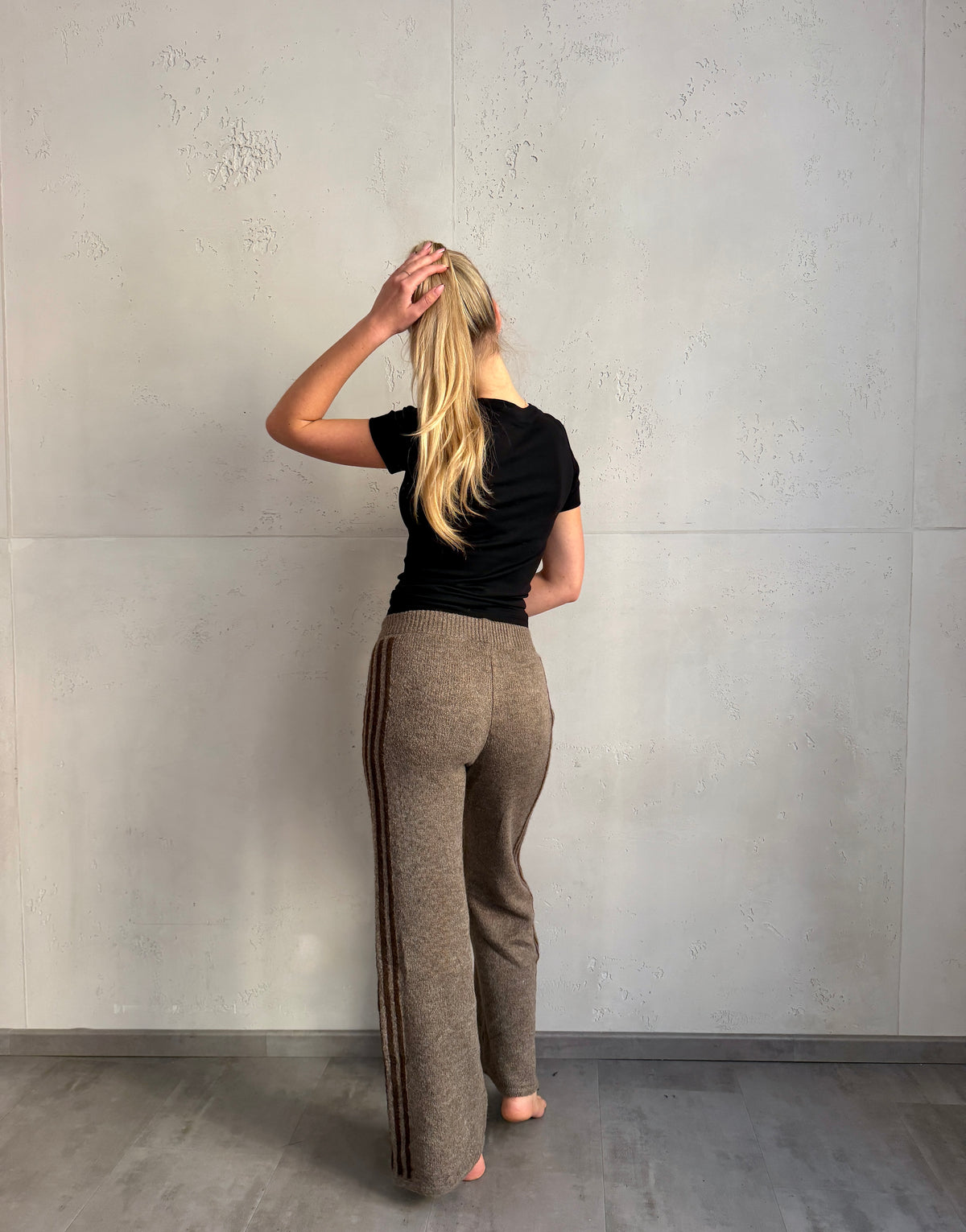 Strickhose mit Seitenstreifen