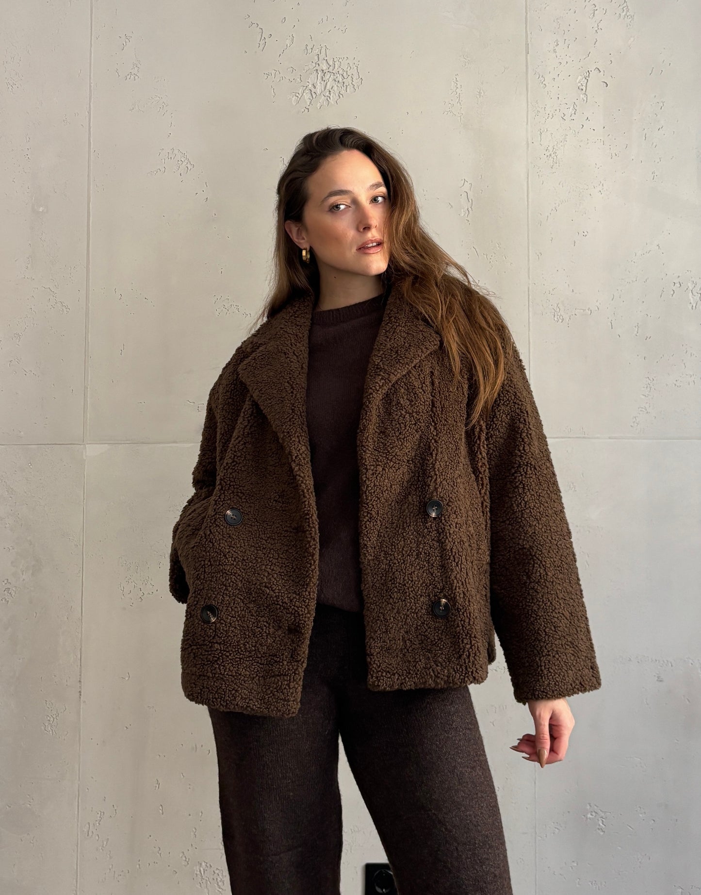 Teddy-Jacke Bouclé
