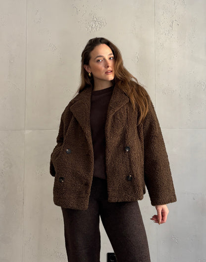 Teddy-Jacke Bouclé