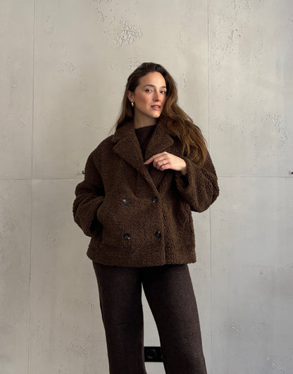 Teddy-Jacke Bouclé