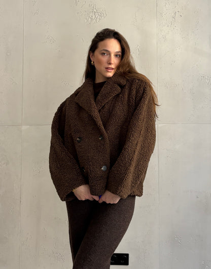 Teddy-Jacke Bouclé