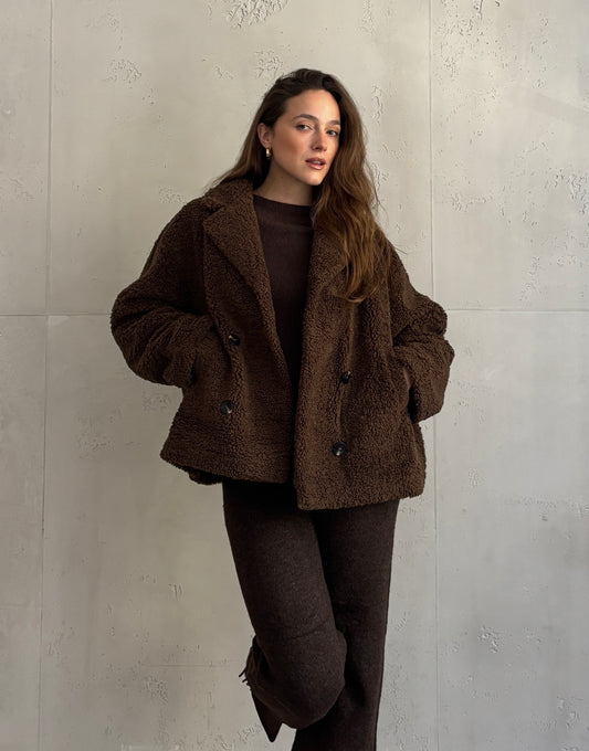 Teddy-Jacke Bouclé