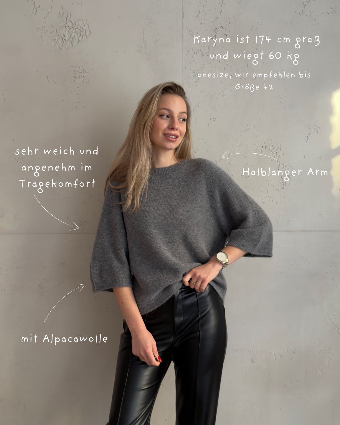 Alpaka Pullover mit 3/4 Arm - Switch - Fashion