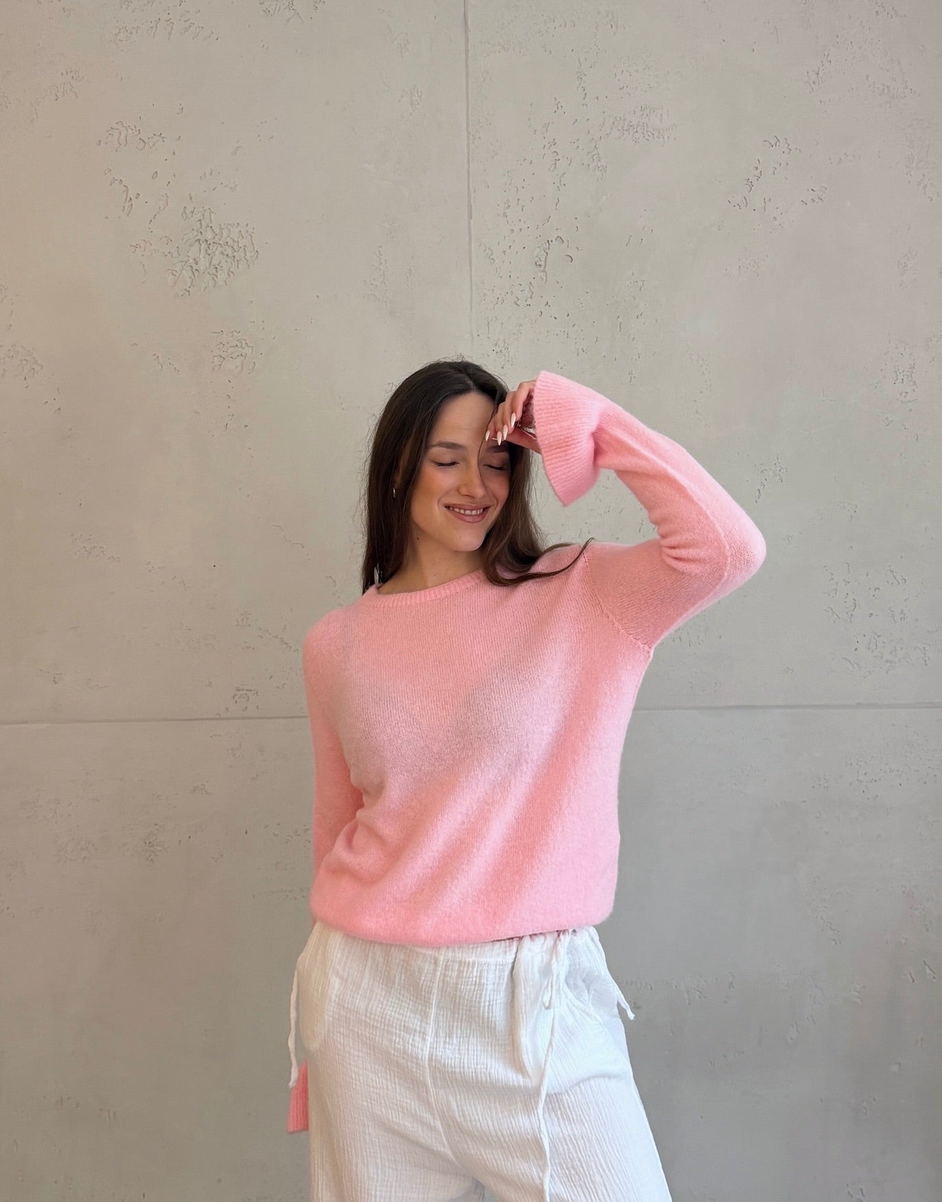 Alpaka Pullover mit Rüschen - Ärmel - Switch - Fashion